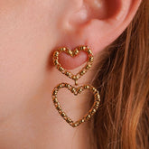 Mini Amore Statement Earrings in Gold